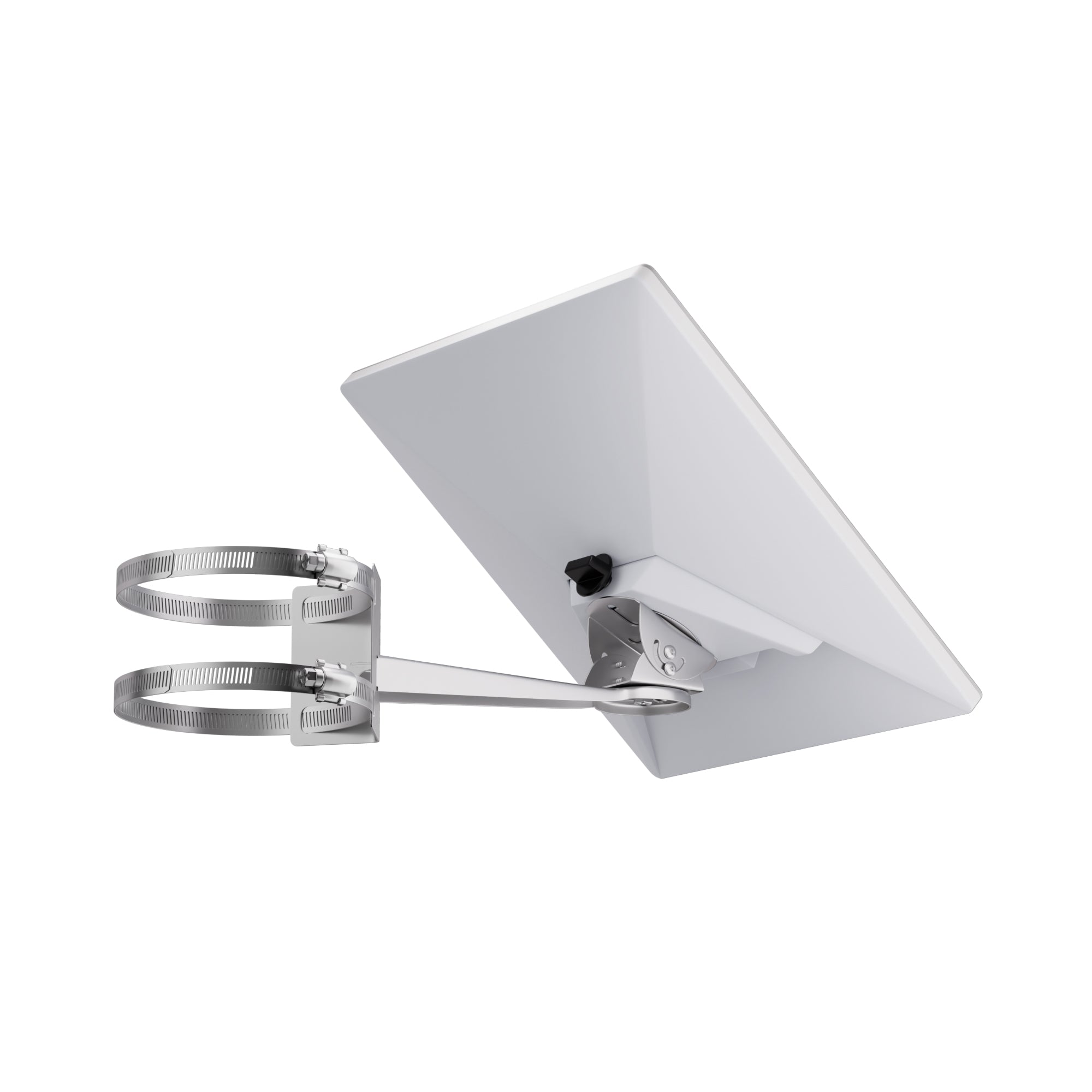Starlink Mini Pole & Beam Mount, 360° Multi-Axis Arm, Stainless Steel Clamp, No-Drill Installation.