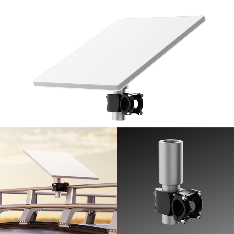 Clamp Fits 0.87" to 1.04" Horizontal Poles, Perfect for RV Ladders and Roof Racks.