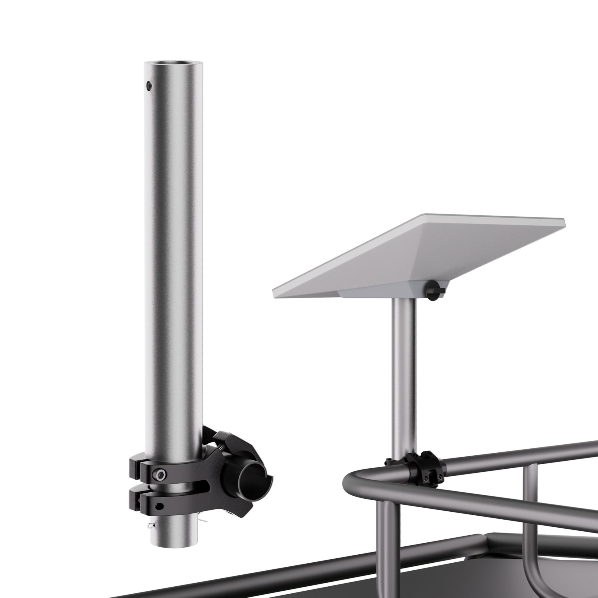 Starlink Mini Pole Mount Kit, Includes 27.6cm Aluminum Pipe & Bracket, Fits 0.87-1.26" Pipes.