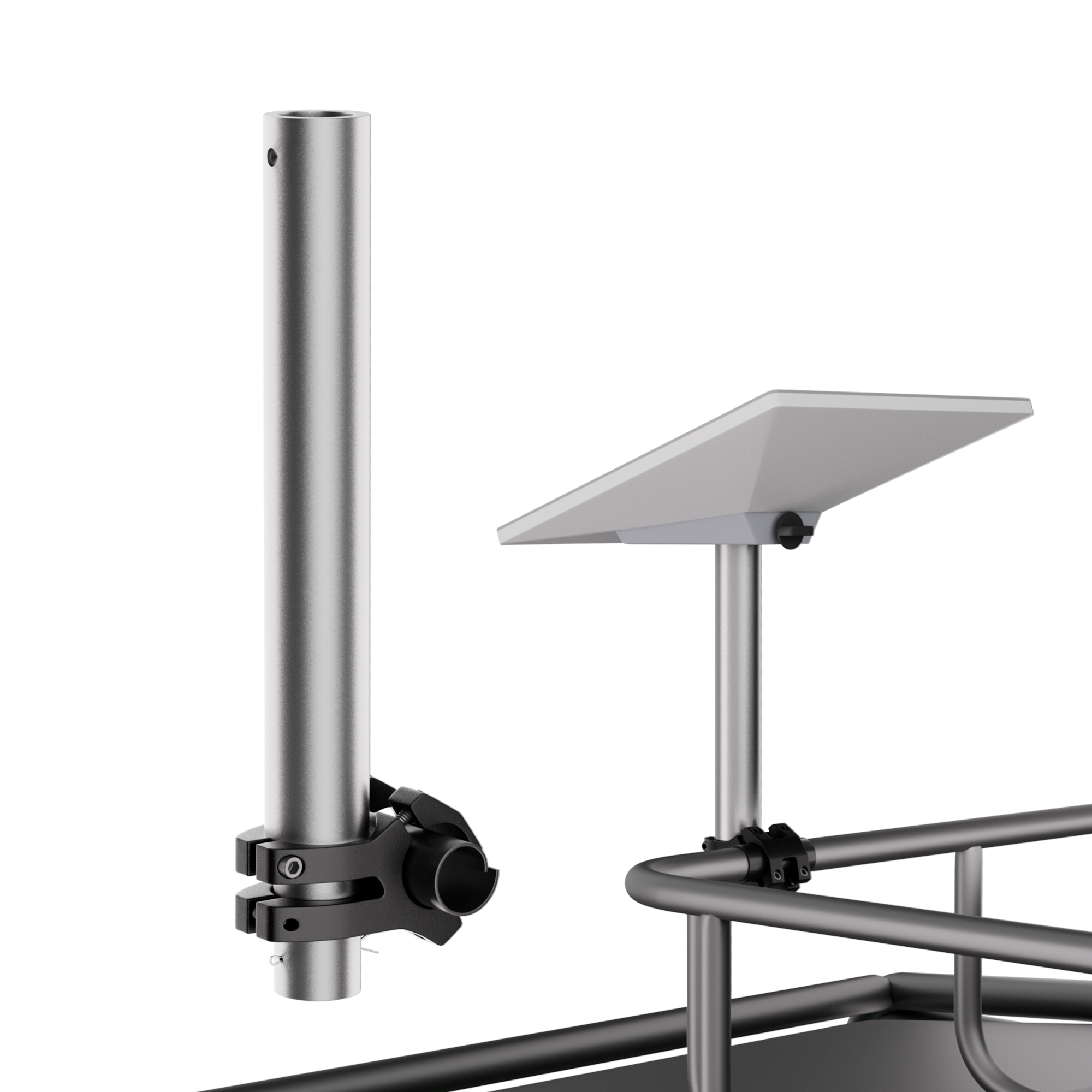 Starlink Mini Pole Mount Kit, Includes 27.6cm Aluminum Pipe & Bracket, Fits 0.87-1.26" Pipes.
