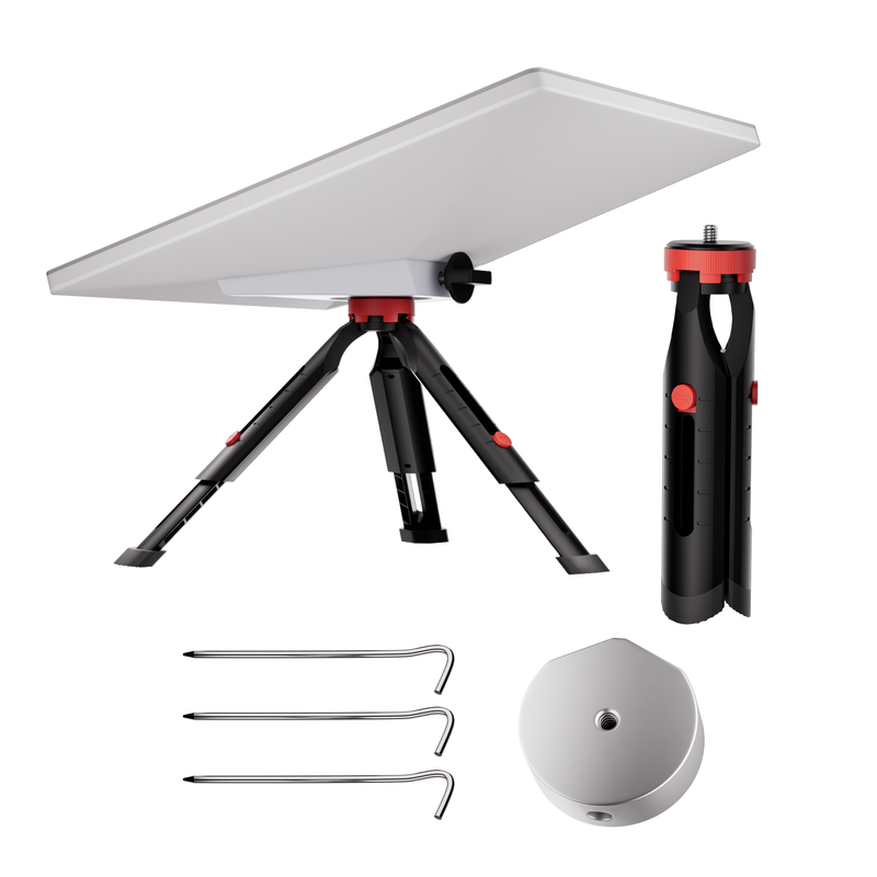 Starlink Mini Portable Tripod, 7.1" 5-Stage Telescopic Legs with Tent Pegs, for Hiking & Bikepacking.