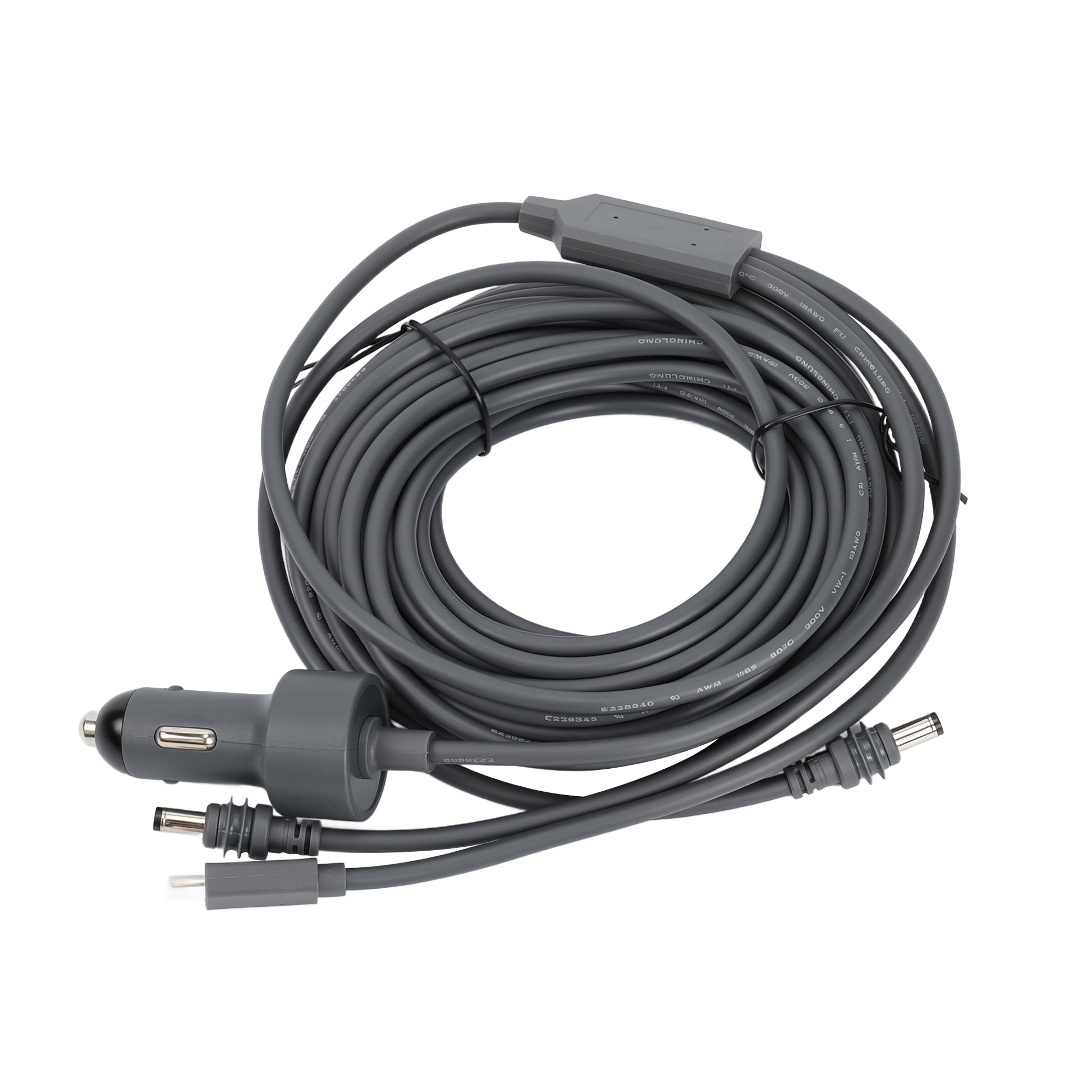 Close-up of 18V Boost Module and Three Connectors (USB-C PD, Car Plug, DC Barrel) on Starlink Mini Cable for Zero Voltage Drop.