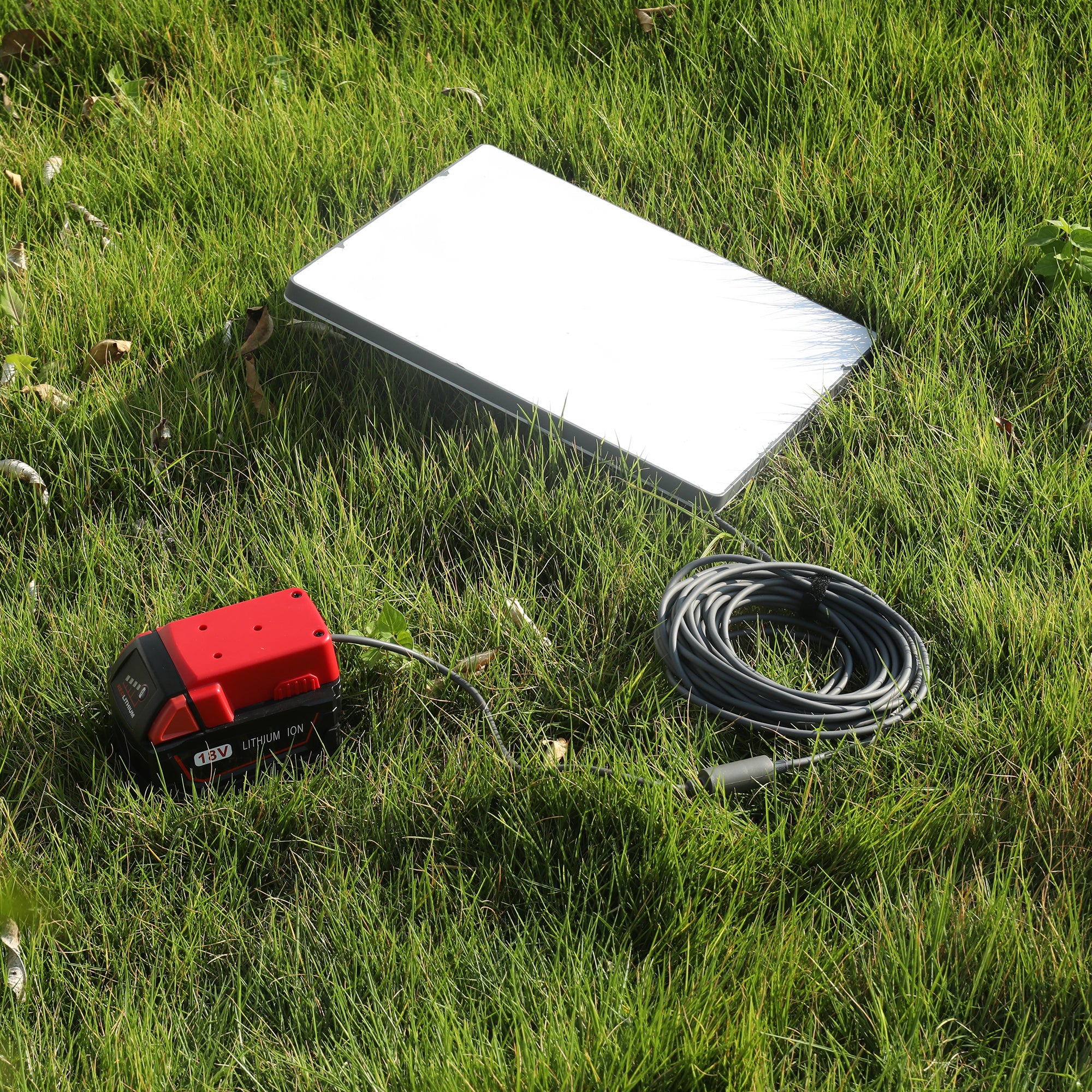 Job Site/Service Truck: Reliable Mobile Power for Mini via M18 Battery Adapter in the Field.