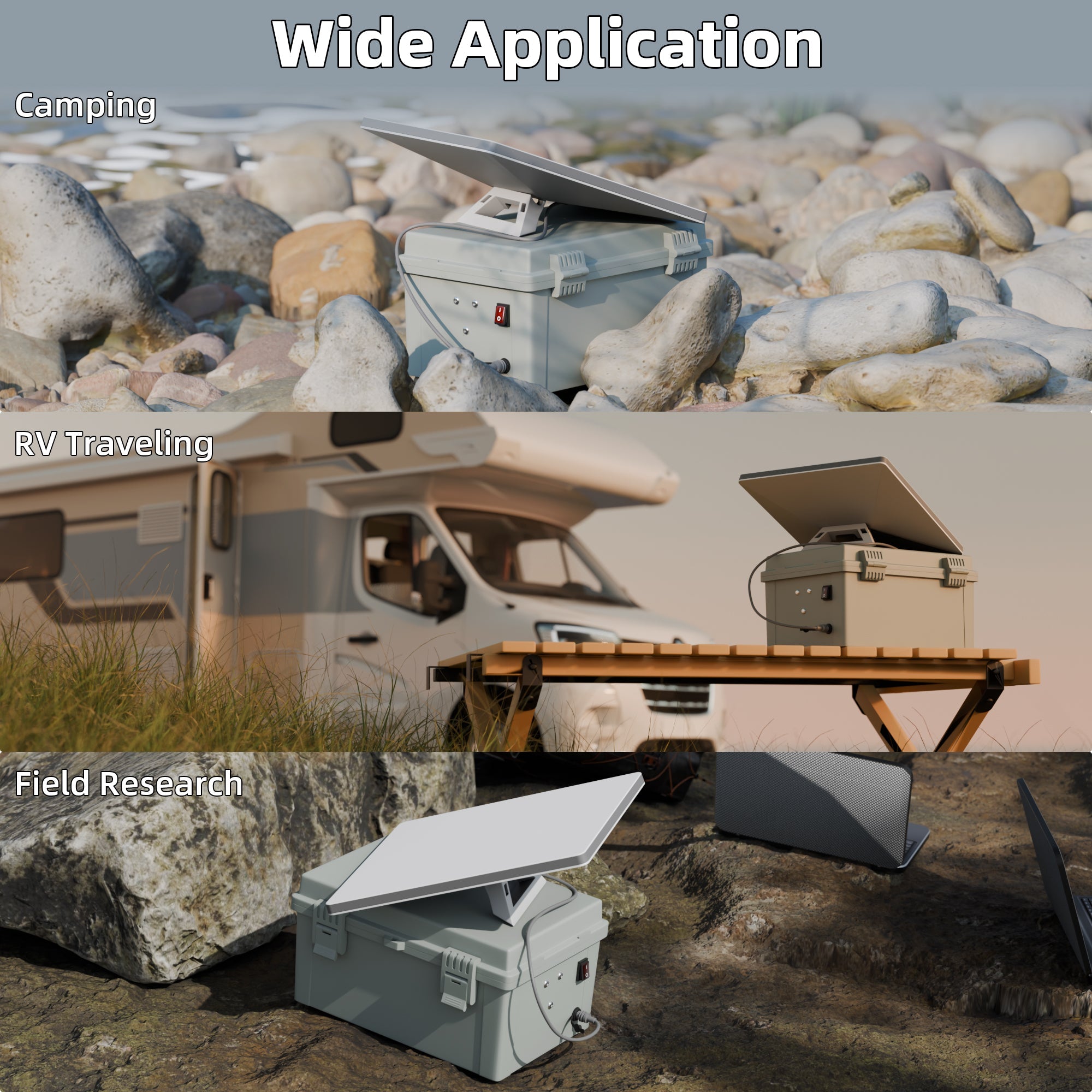 Construction Site/Field Rescue: Dual-Battery Box Powering Starlink Mini for All-Day Reliable Operation.