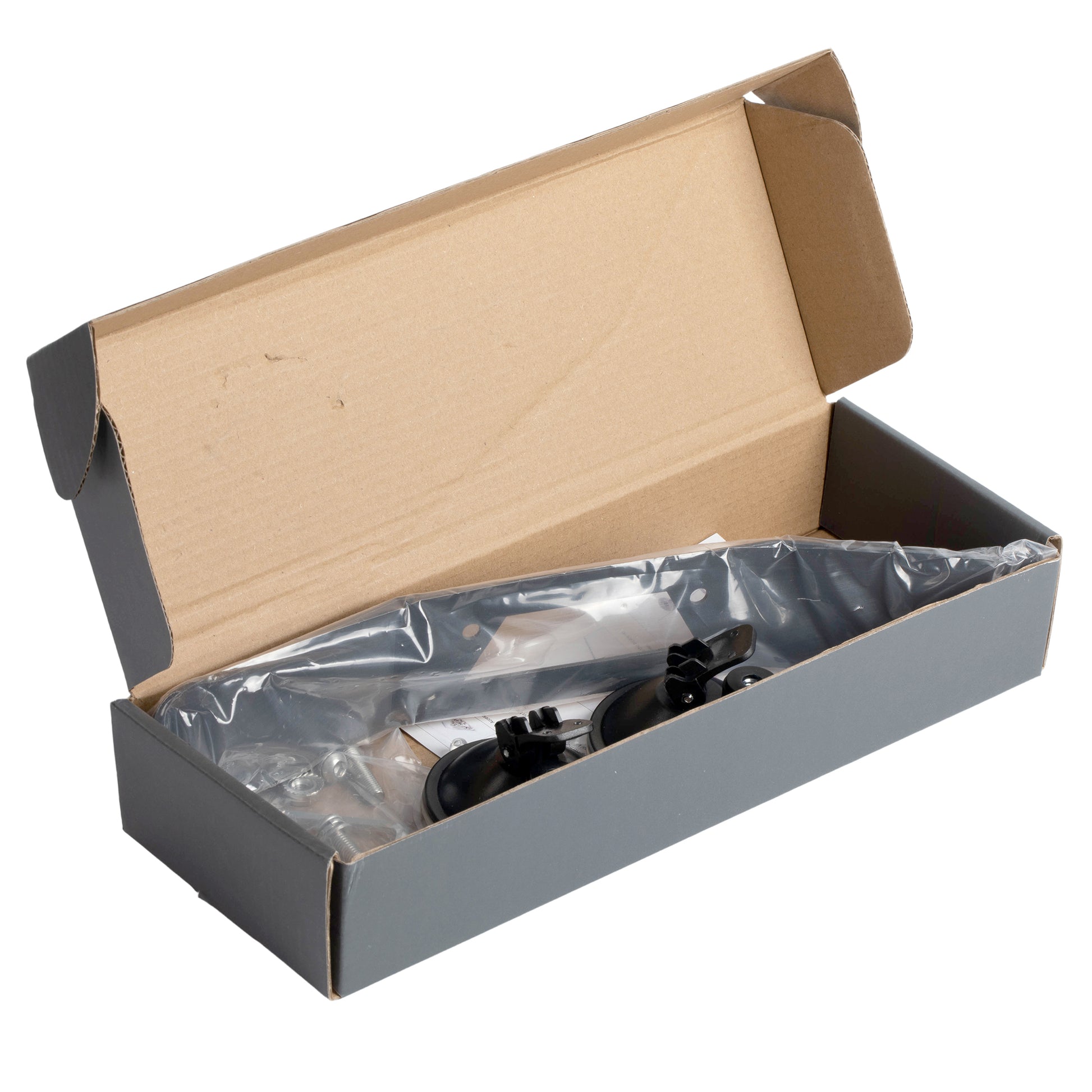Full Accessory Kit: 2x M6 Suction Cups, Metal Plate, Wrench, Hex Screws & Nuts.