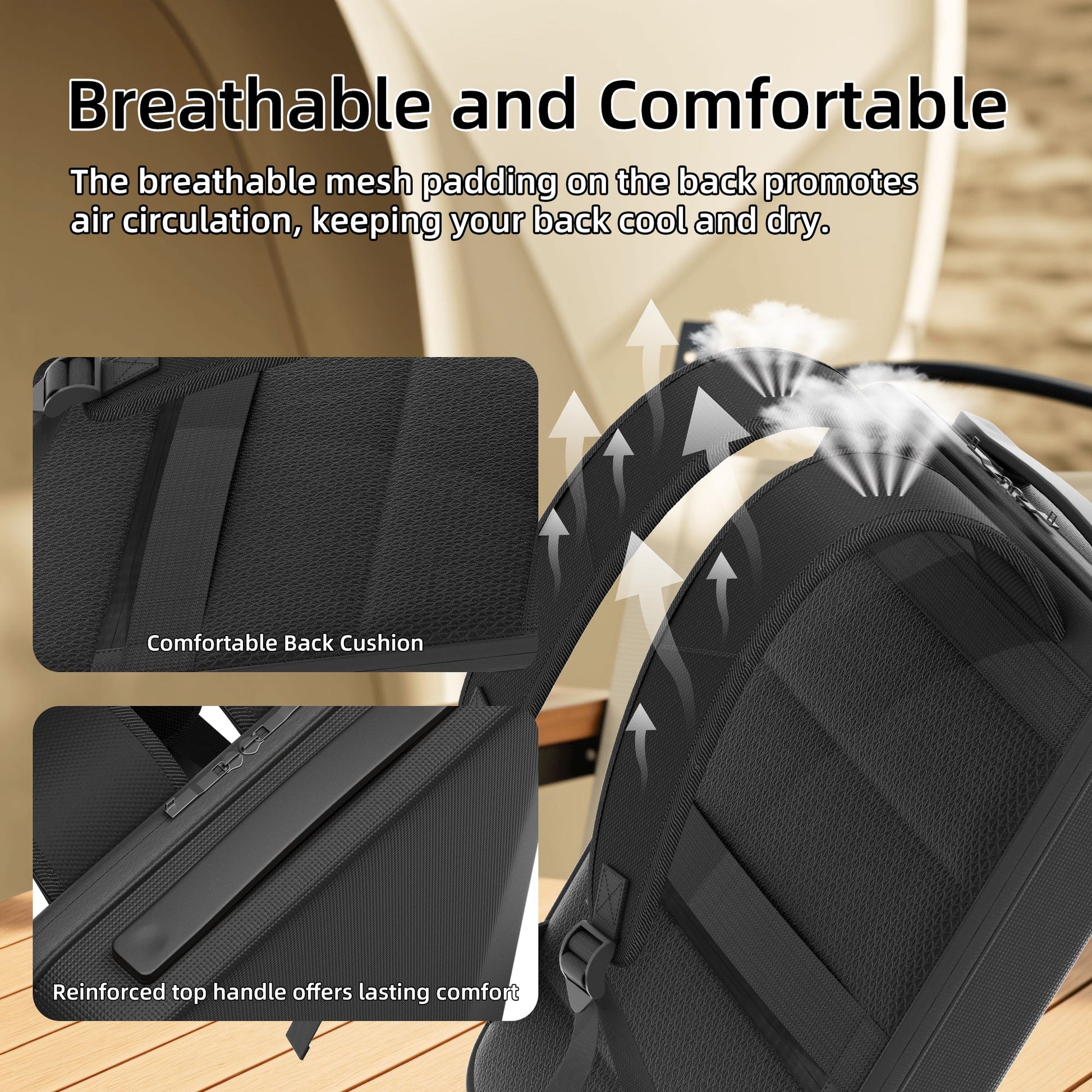 Gray Travel Backpack in Use at Airport or Campsite, as a Professional Travel Solution for Electronic Gear.