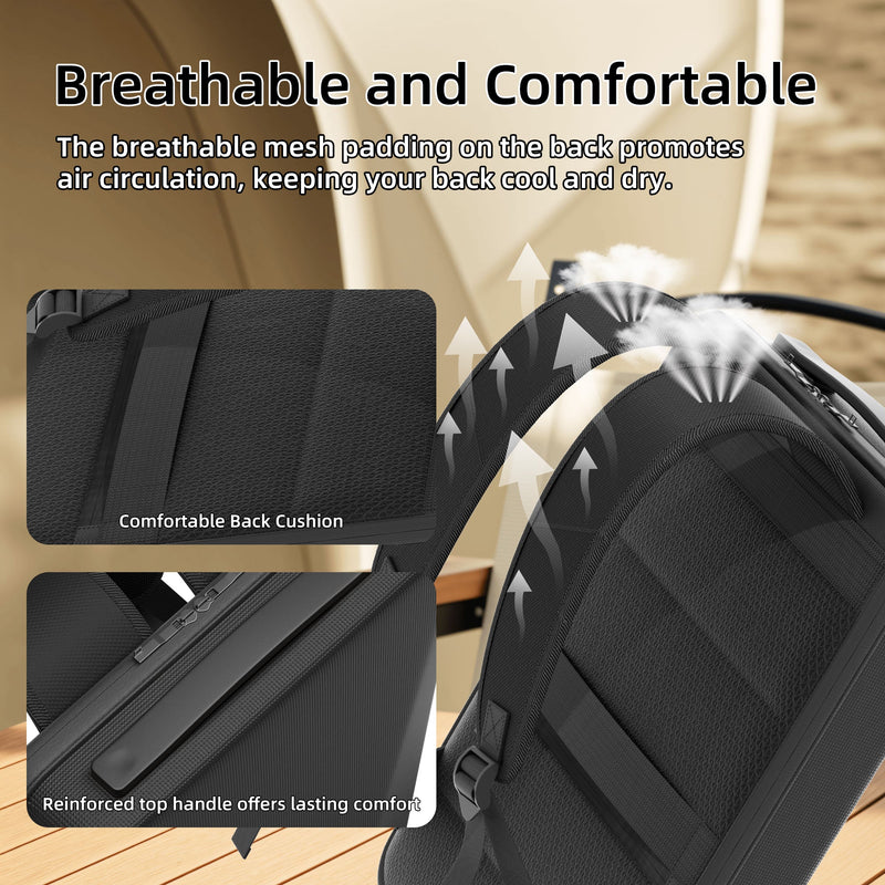 Gray Travel Backpack in Use at Airport or Campsite, as a Professional Travel Solution for Electronic Gear.