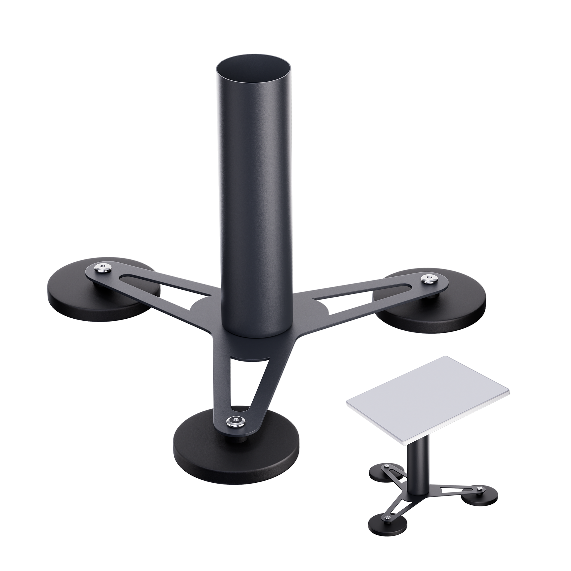 Starlink Mini Triple Magnetic Mount, Rubber-Coated No-Drill Base, Compatible with OEM Pipe Adapter.