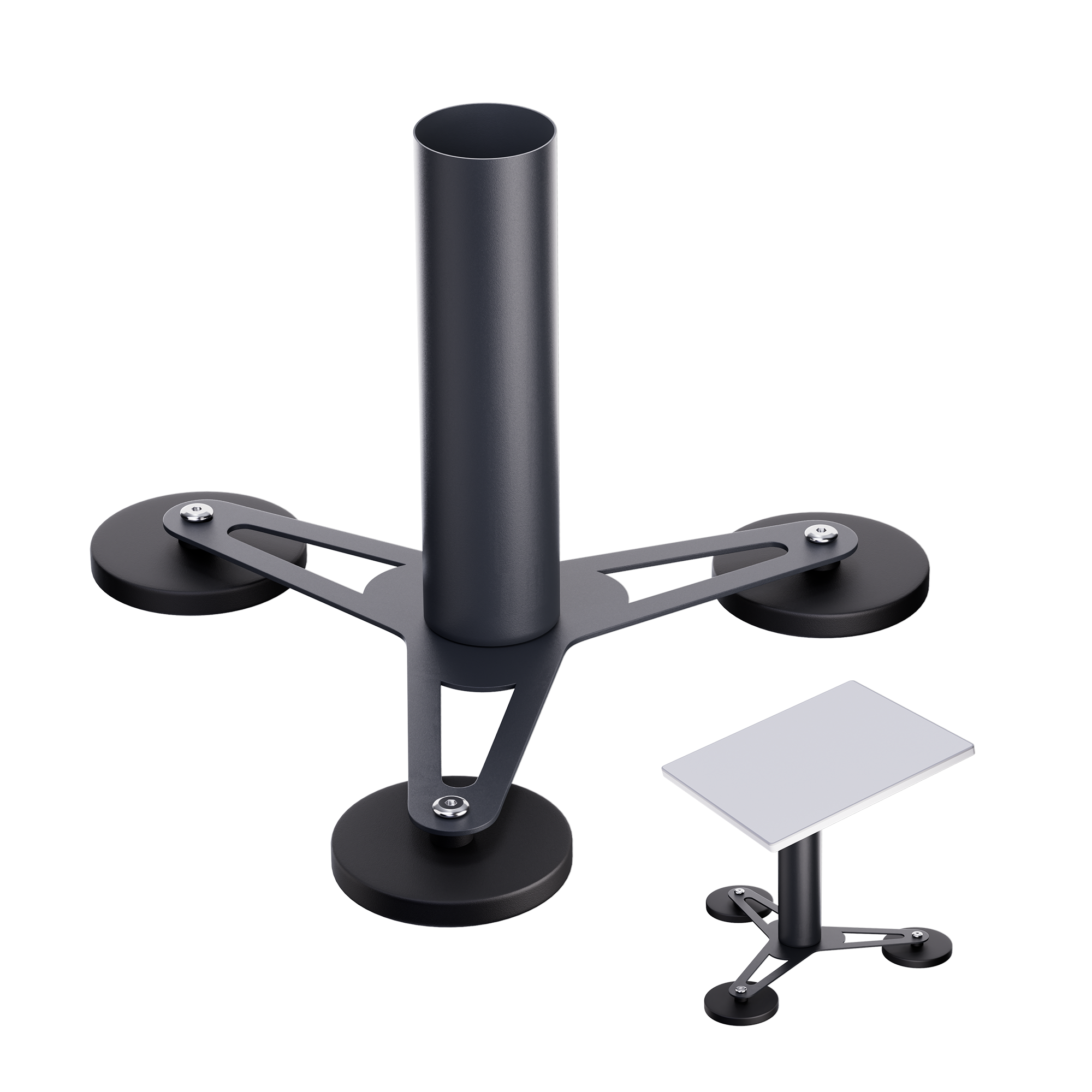 Starlink Mini Triple Magnetic Mount, Rubber-Coated No-Drill Base, Compatible with OEM Pipe Adapter.