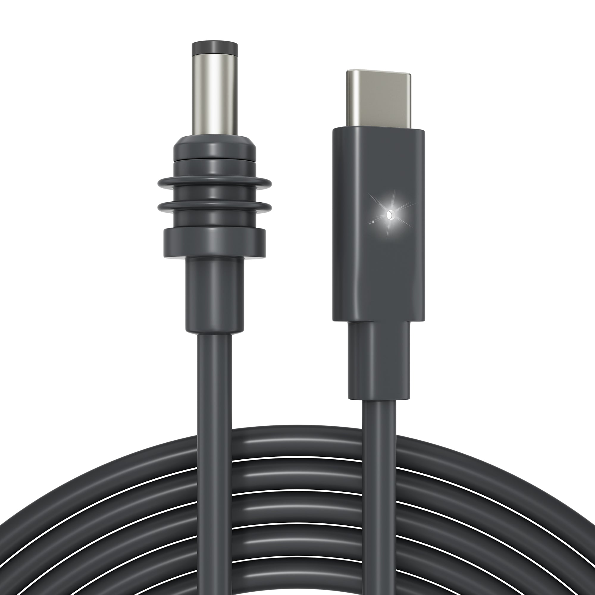 Starlink Mini USB-C to DC Power Cable with LED Indicator, 9.84ft, Smart Power Diagnostics.