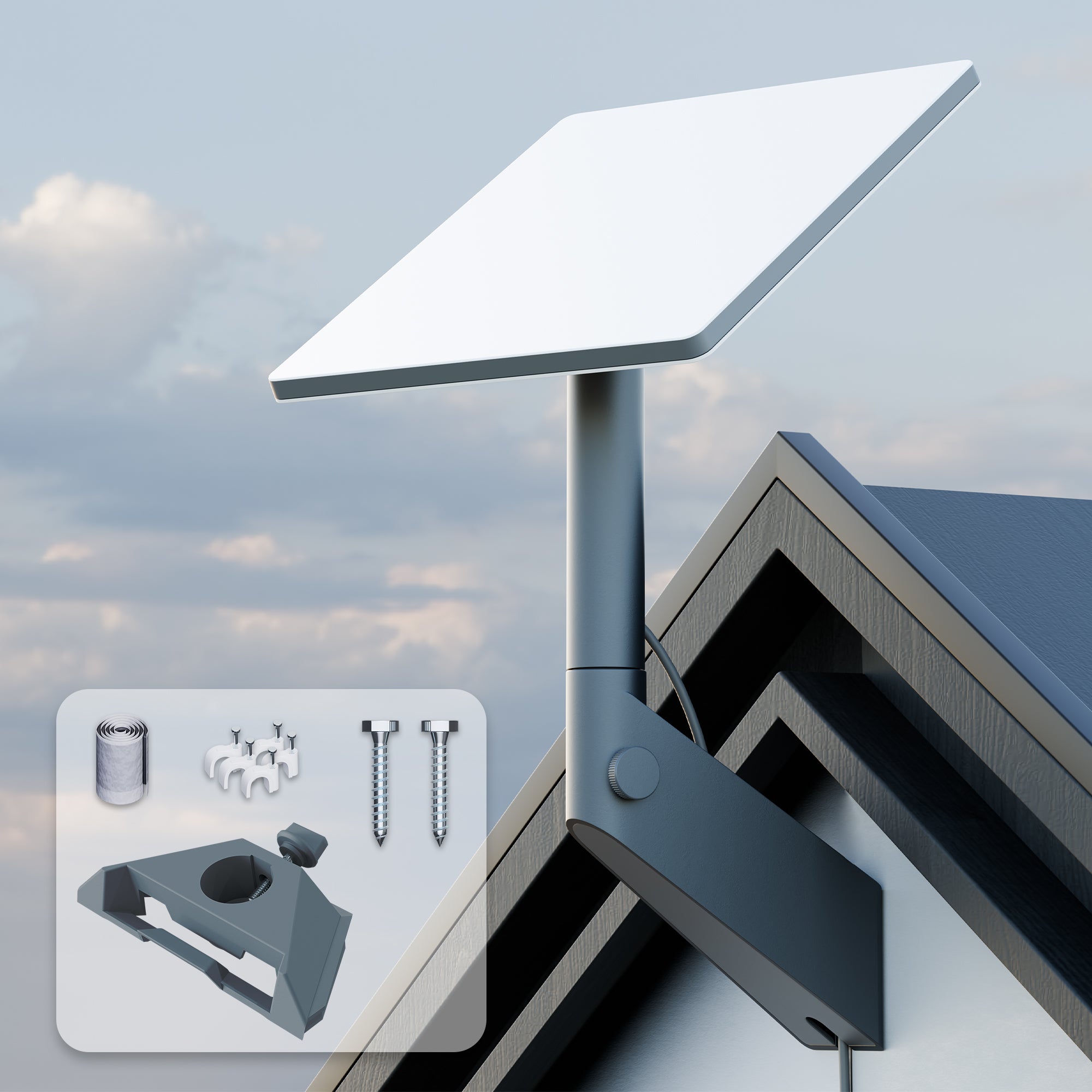 Starlink Mini Wall Mount 360-Degree Horizontal Rotation and Vertical Tilt Adjustment Demo for Optimal Satellite Signal from Any Angle.