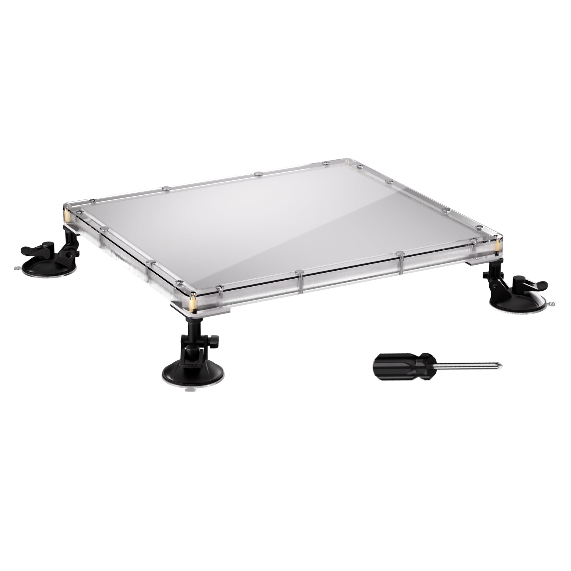 Starlink Mini Window Mount, Quad-Lock Suction Base with Rigid Shield, for Sunroofs & Windshields.