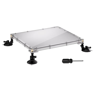 Window Mount Compatible with Starlink Mini, Quad-Lock Suction Base with Rigid Shield