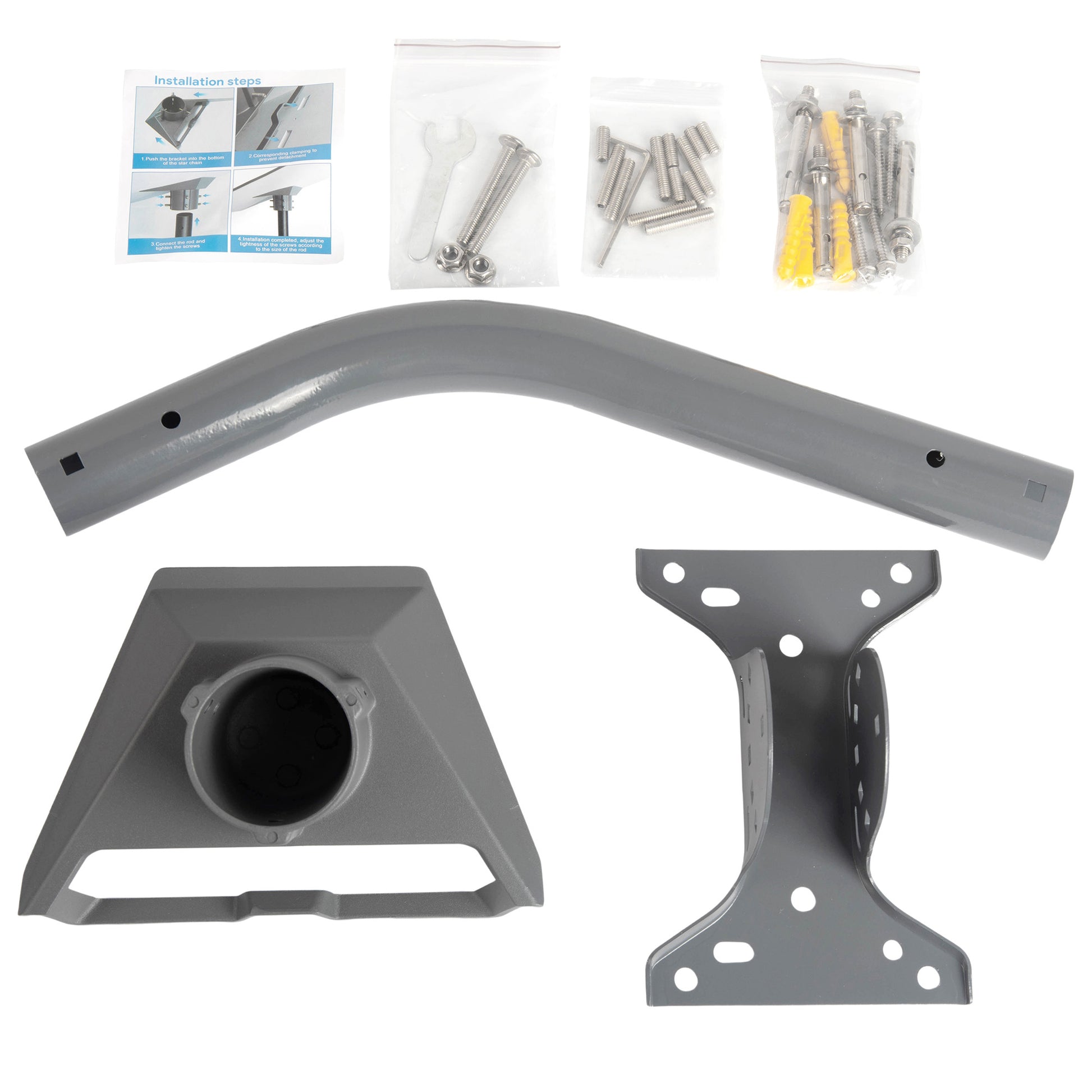 Heavy-Duty Stainless Steel with Anti-Rust Coating, Withstands Years of Rain, Snow, and UV.