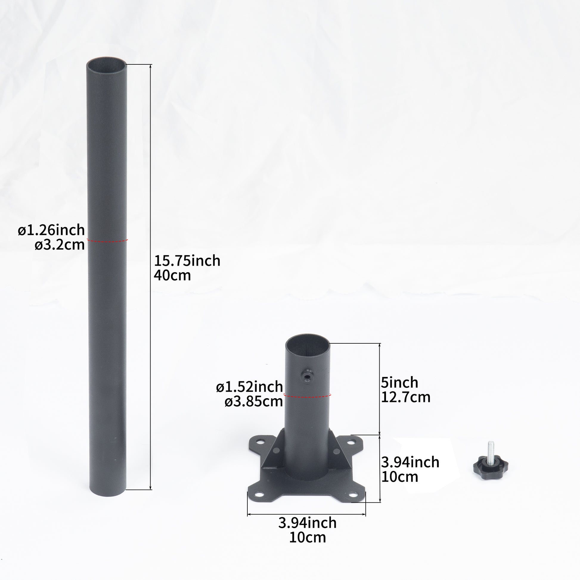 Heavy-Duty Rust-Proof Alloy Steel with Self-Draining Wide Base, Withstands Storms and Prevents Water Pooling.