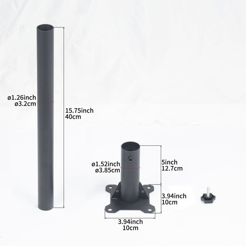 Heavy-Duty Rust-Proof Alloy Steel with Self-Draining Wide Base, Withstands Storms and Prevents Water Pooling.