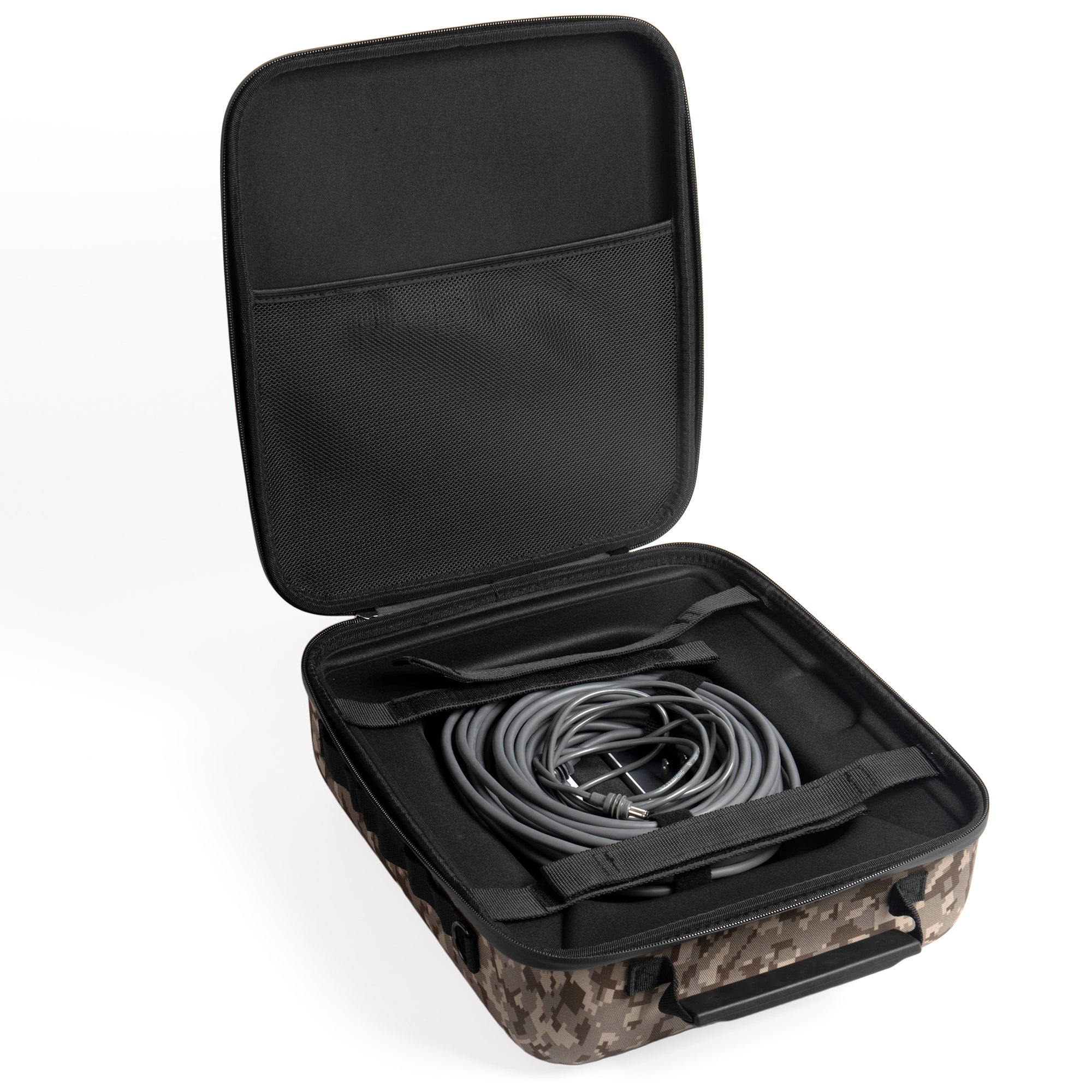 Covert Ops Scene: Deploying Starlink Mini from Tactical Case at Hunting Blind/Field Outpost for Communications.