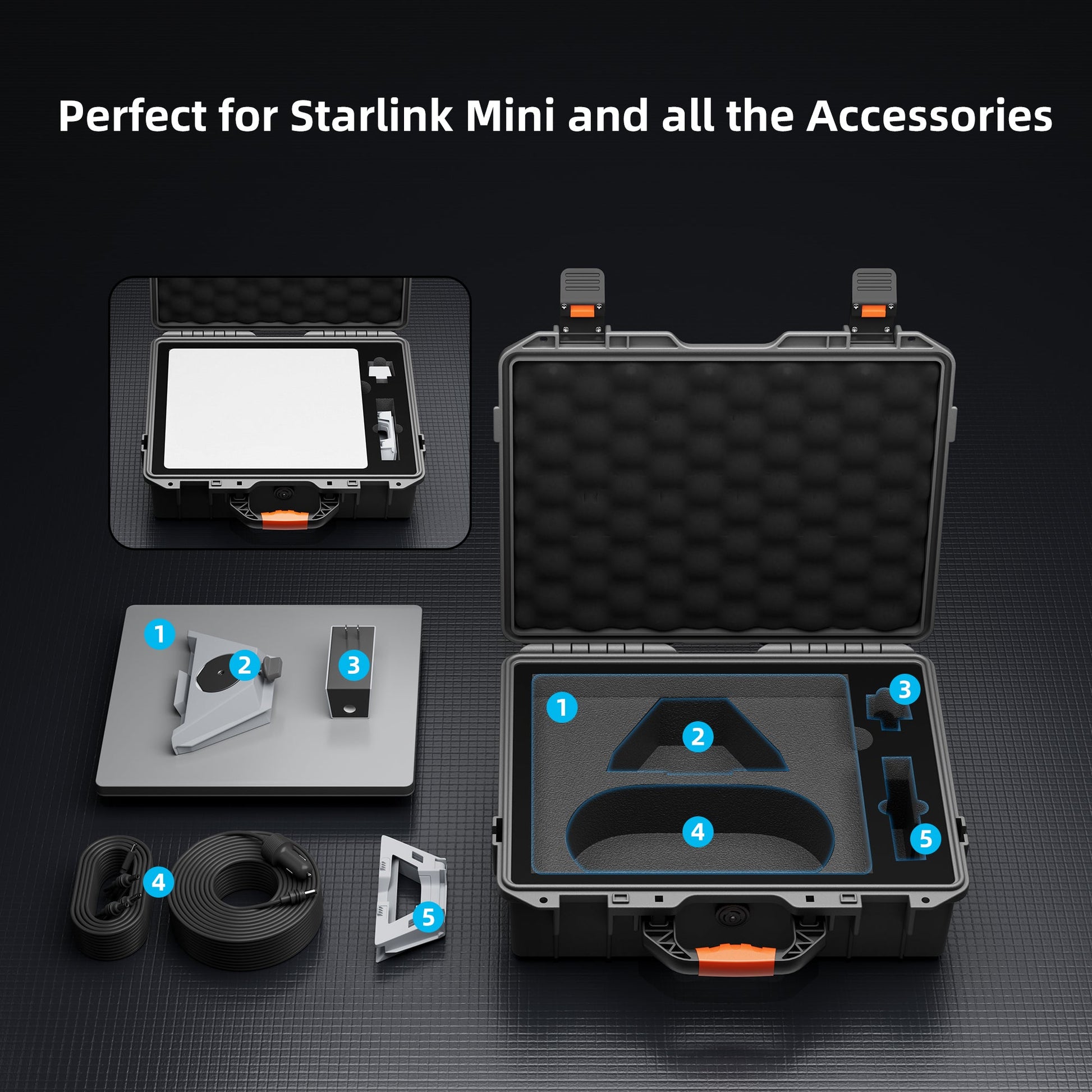 Ergonomic Carry Handle with Lockable Clasps and Padlock Hole for Enhanced Transit Security.