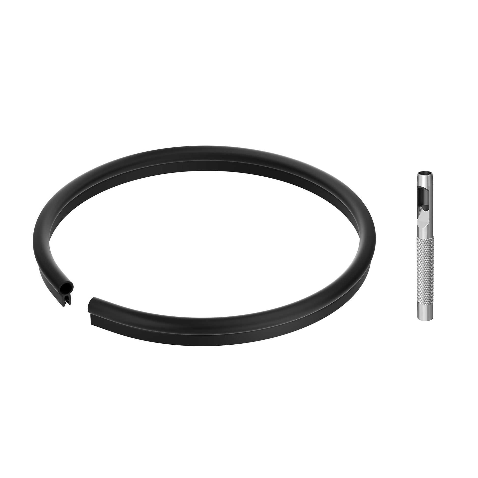 Starlink Vehicle Cable Seal Edge Trim with Hole Punch, No-Drill Installation, for Door/Sunroof Cable Routing.